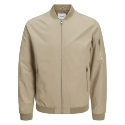 Jack & JonesVeste bomber Courte Baseball Manches longues Gris Clair beige
