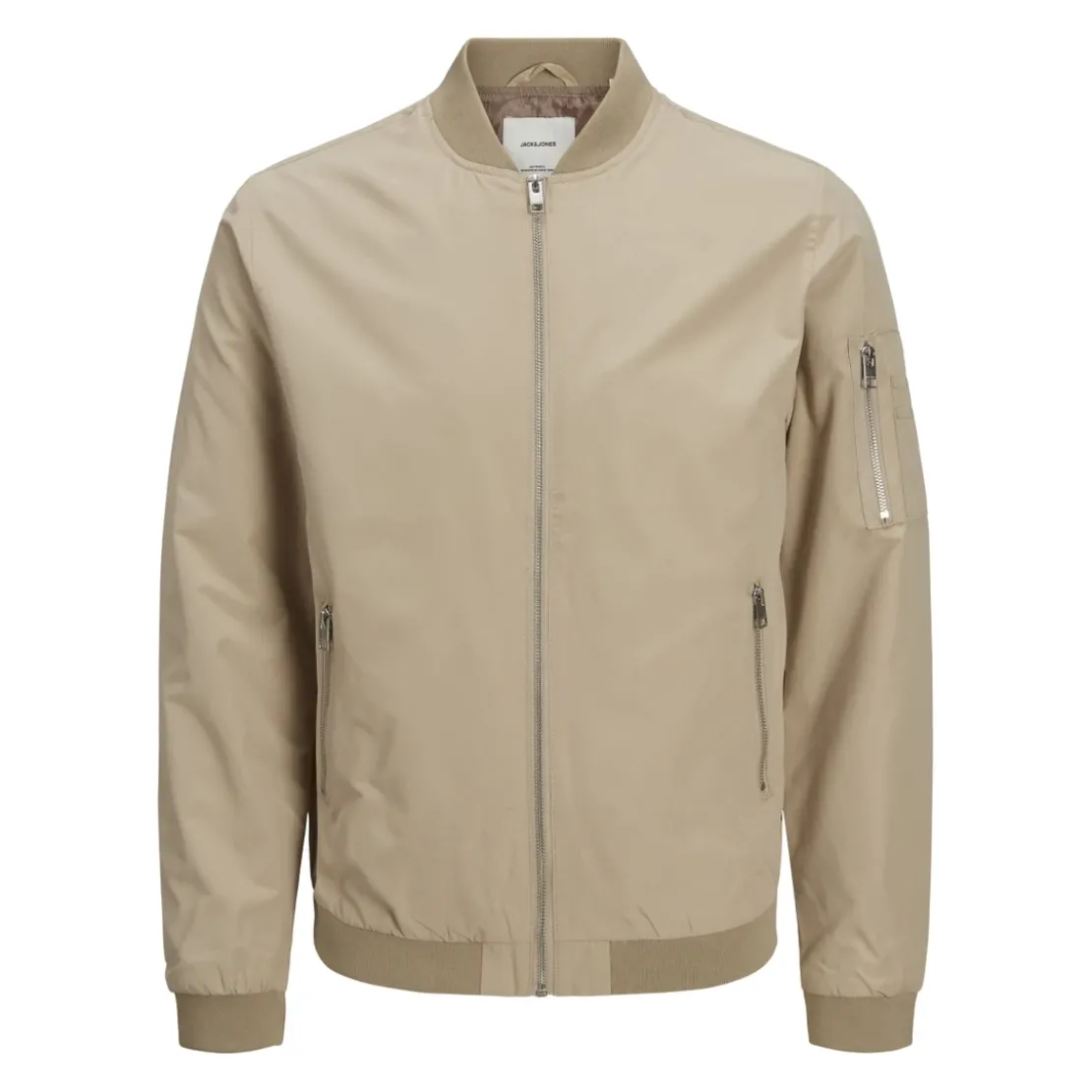 Jack & JonesVeste bomber Courte Baseball Manches longues Gris Clair beige