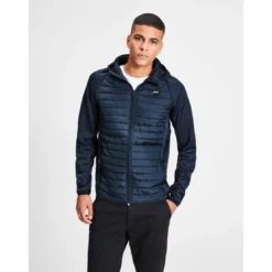 Jack & JonesVeste matelassée capuche Manches longues Bleu Marine