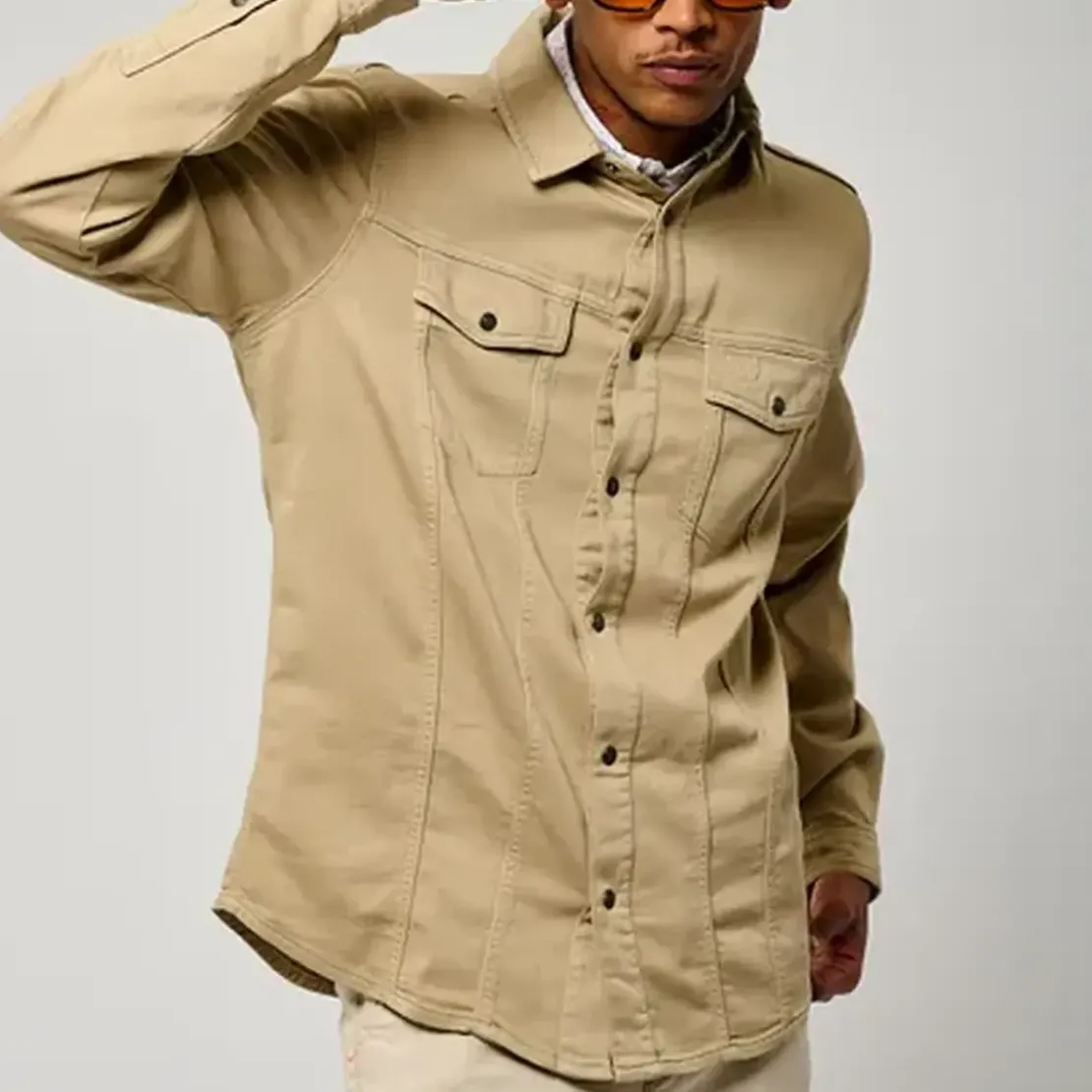 KaporalChemise En Jeans en coton TIZIO Xbeige
