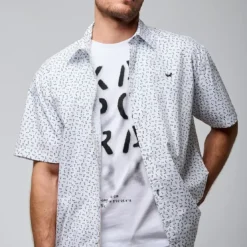 KaporalChemise Manches Courtes en coton BLOCK White blanc