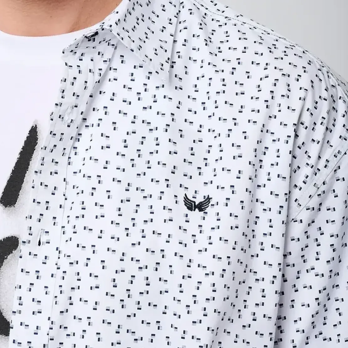 KaporalChemise Manches Courtes en coton BLOCK White blanc