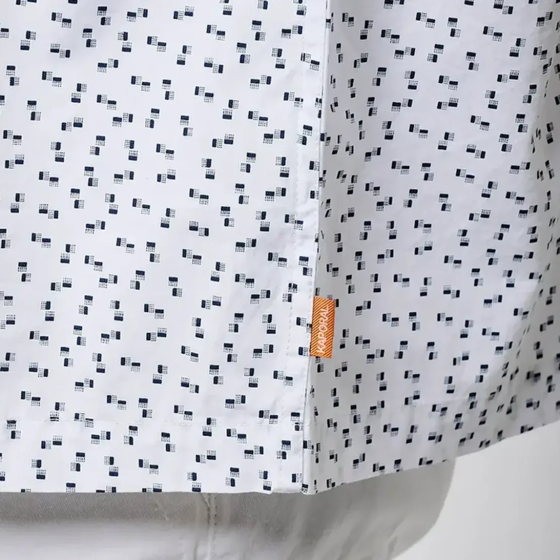 KaporalChemise Manches Courtes en coton BLOCK White blanc