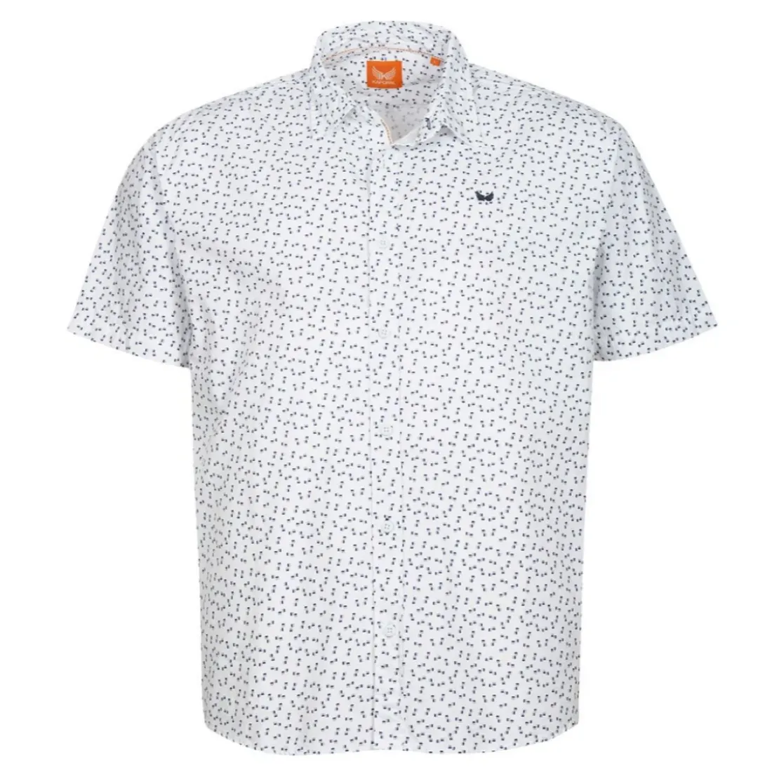 KaporalChemise Manches Courtes en coton BLOCK White blanc