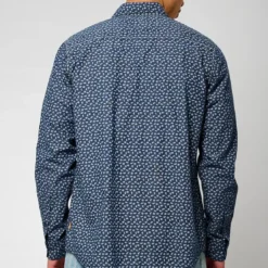 KaporalChemise Manches Longues en coton BALEY bleu marine