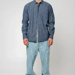 KaporalChemise Manches Longues en coton BALEY bleu marine