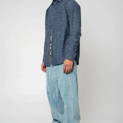 KaporalChemise Manches Longues en coton BALEY bleu marine