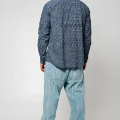 KaporalChemise Manches Longues en coton BALEY bleu marine