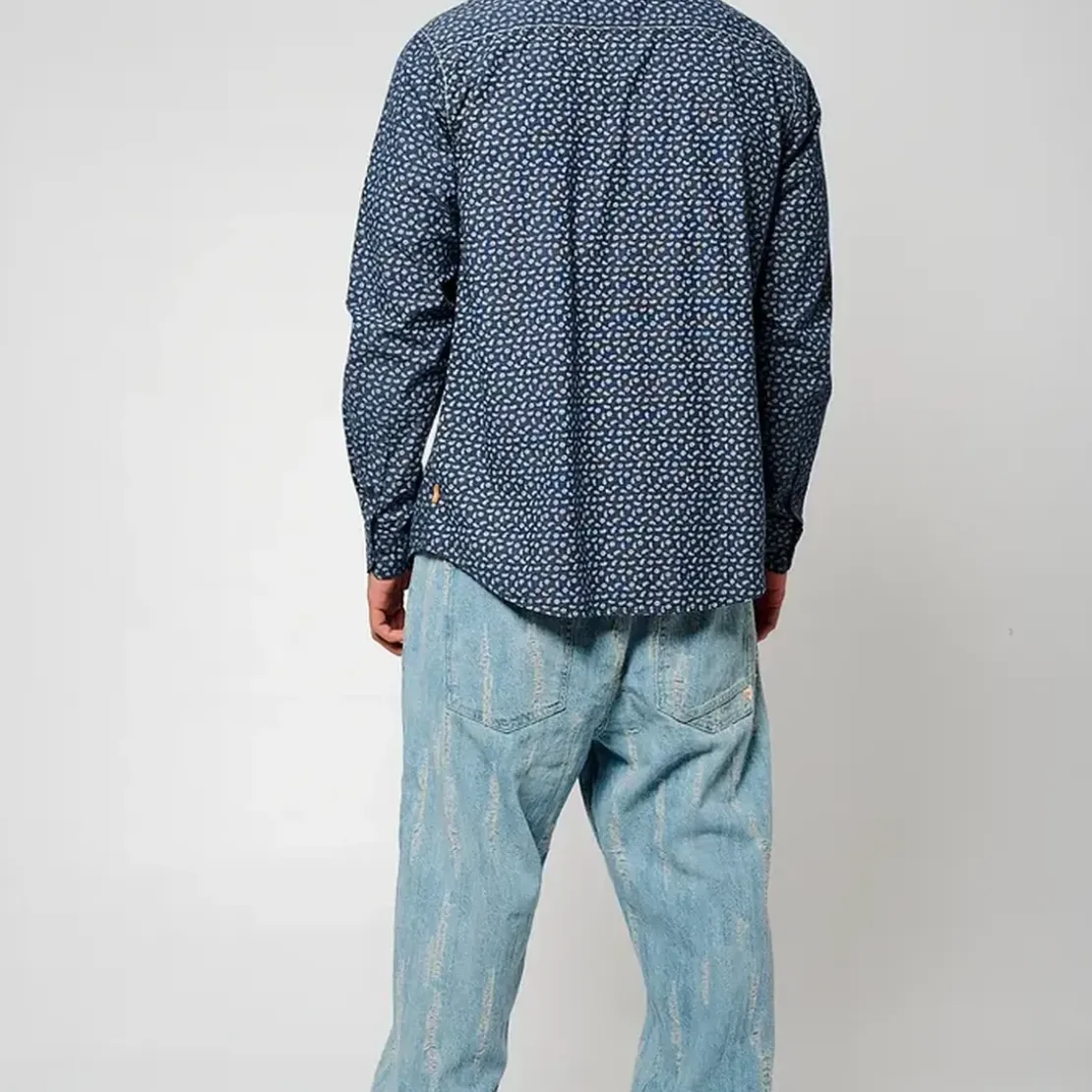 KaporalChemise Manches Longues en coton BALEY bleu marine