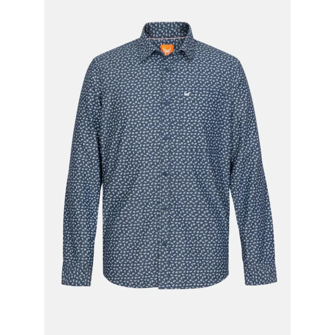 KaporalChemise Manches Longues en coton BALEY bleu marine