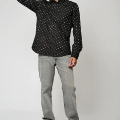 KaporalChemise Manches Longues en coton BELIZ Black noir