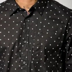 KaporalChemise Manches Longues en coton BELIZ Black noir