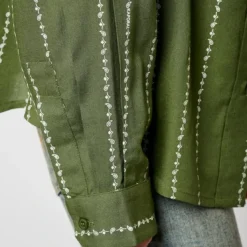 KaporalChemise manches longues VERSO kaki en viscose