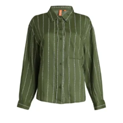 KaporalChemise manches longues VERSO kaki en viscose