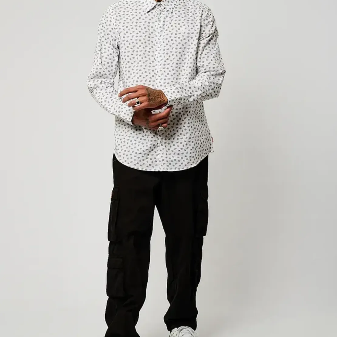KaporalChemise Manches Longues en coton BAYUN White blanc
