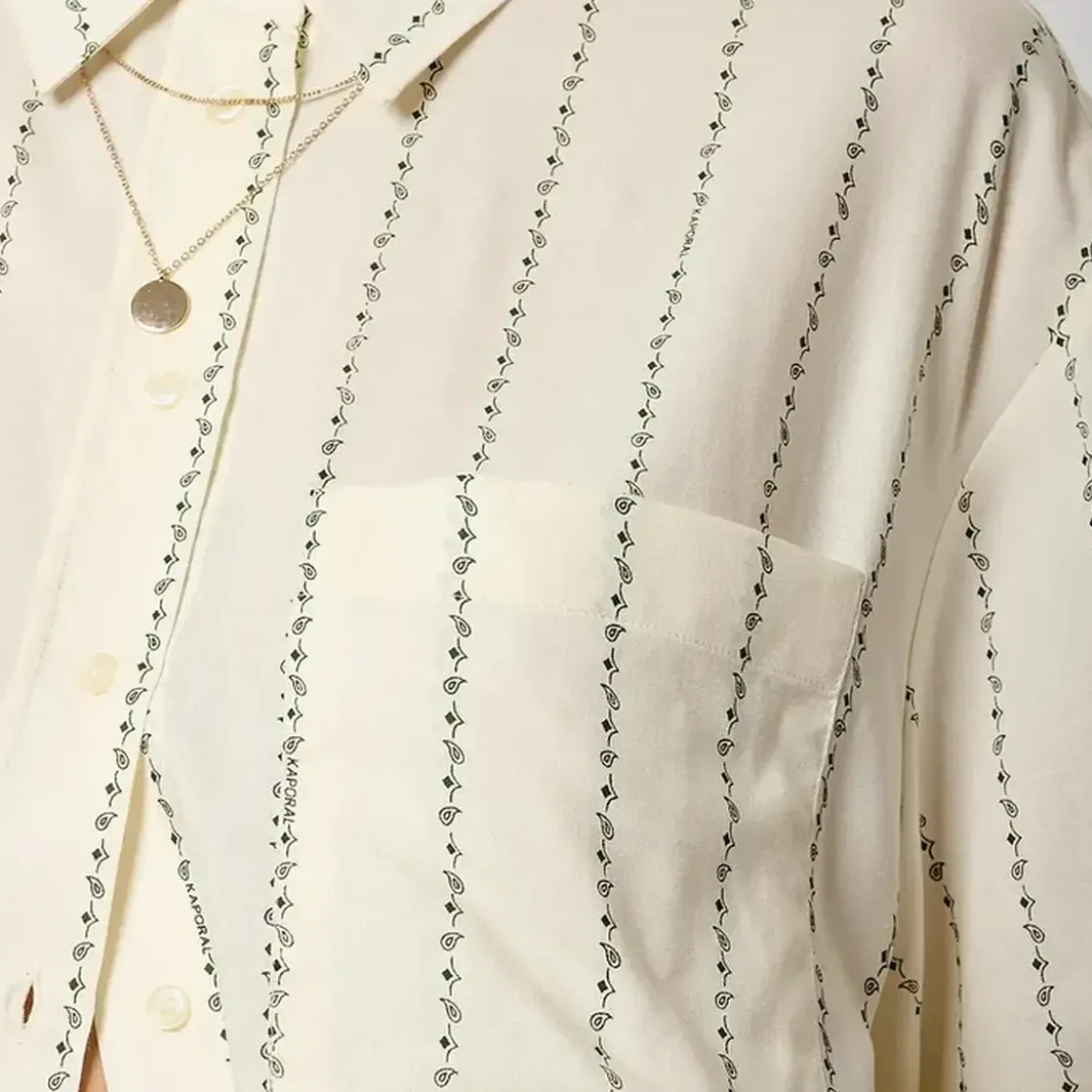 KaporalChemise Manches Longues VERSO blanc en coton