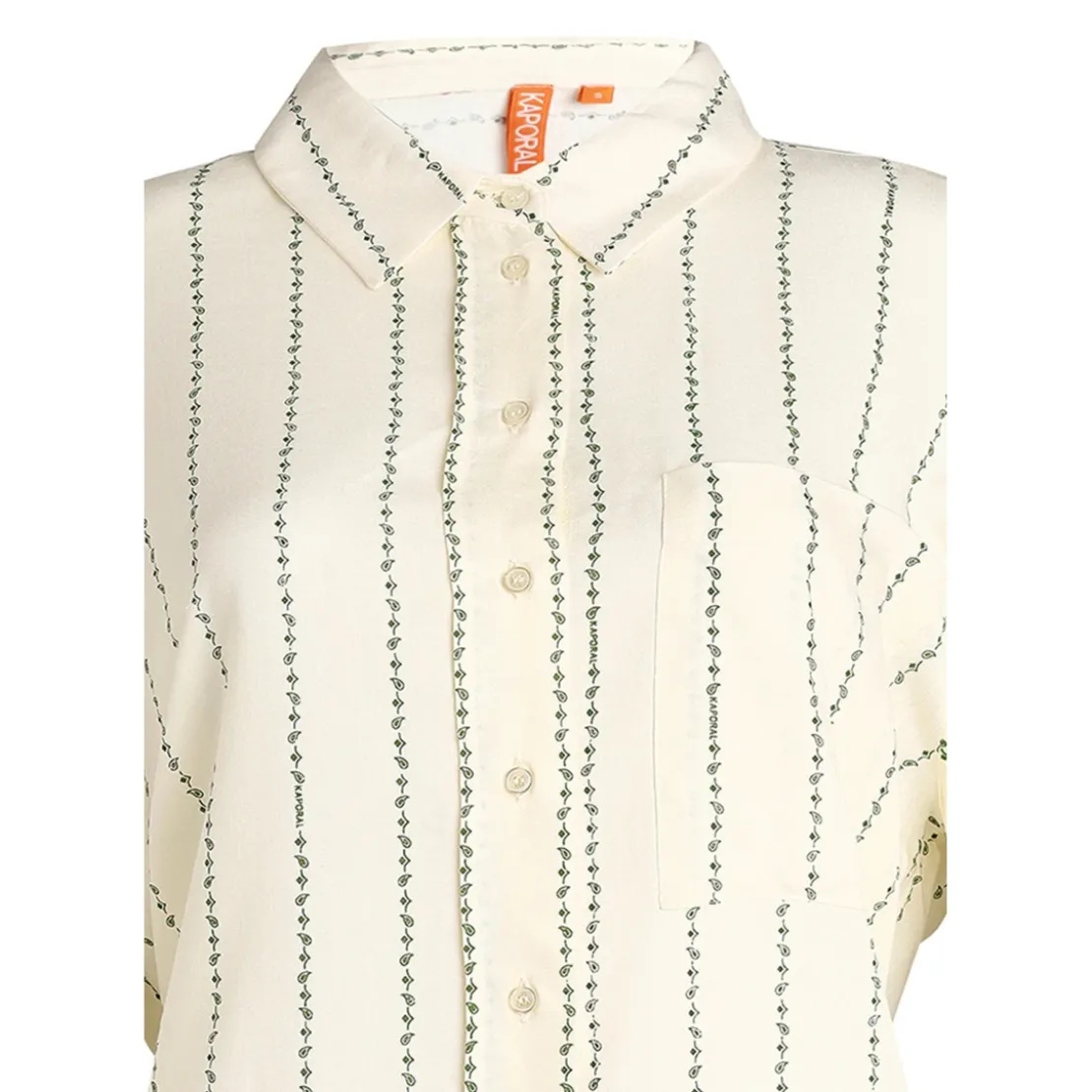 KaporalChemise Manches Longues VERSO blanc en coton