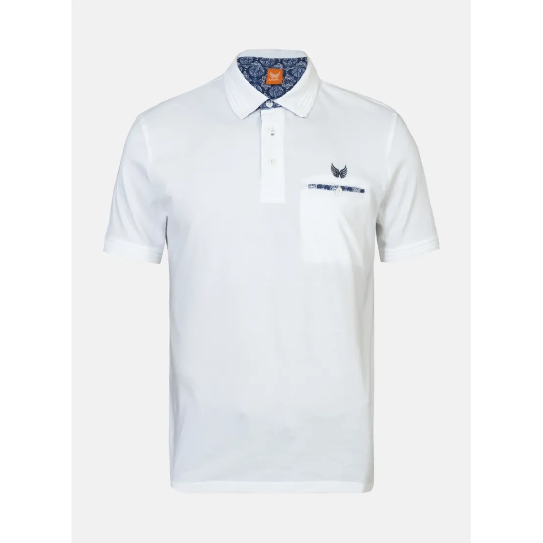 KaporalPolo M Courtes en coton BARRO White blanc