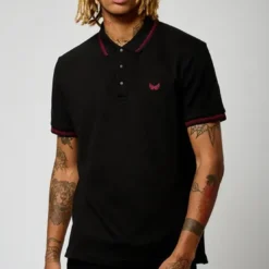 KaporalPolo M Courtes en coton TIRU Black noir