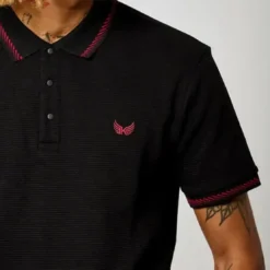 KaporalPolo M Courtes en coton TIRU Black noir