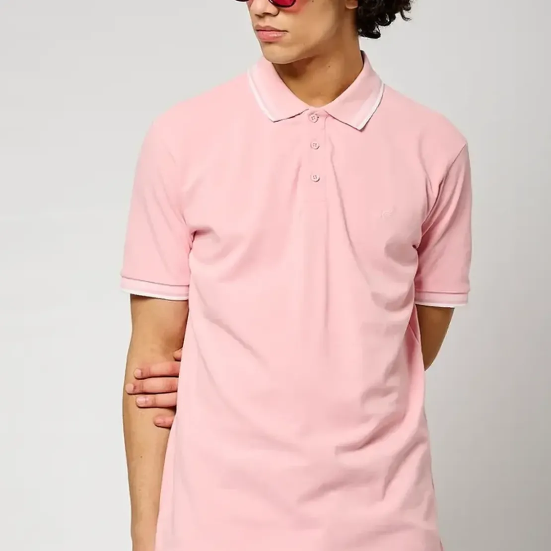 KaporalPolo M Courtes en coton JAROD Pink rose