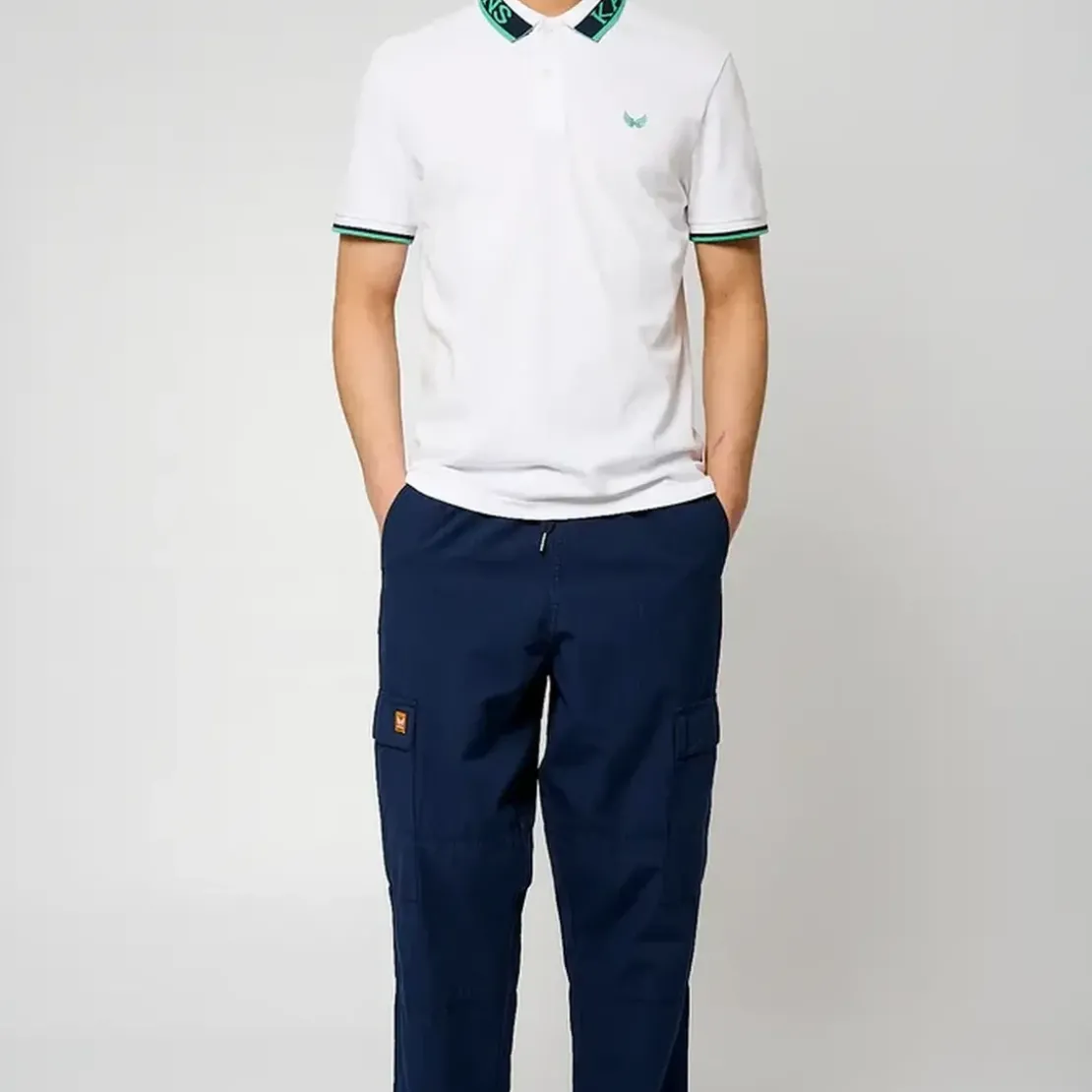 KaporalPolo M Courtes en coton TOBY White blanc