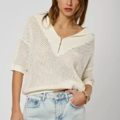KaporalPolo M Courtes LAIZA blanc en coton