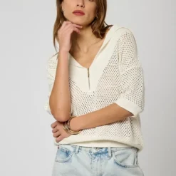 KaporalPolo M Courtes LAIZA blanc en coton