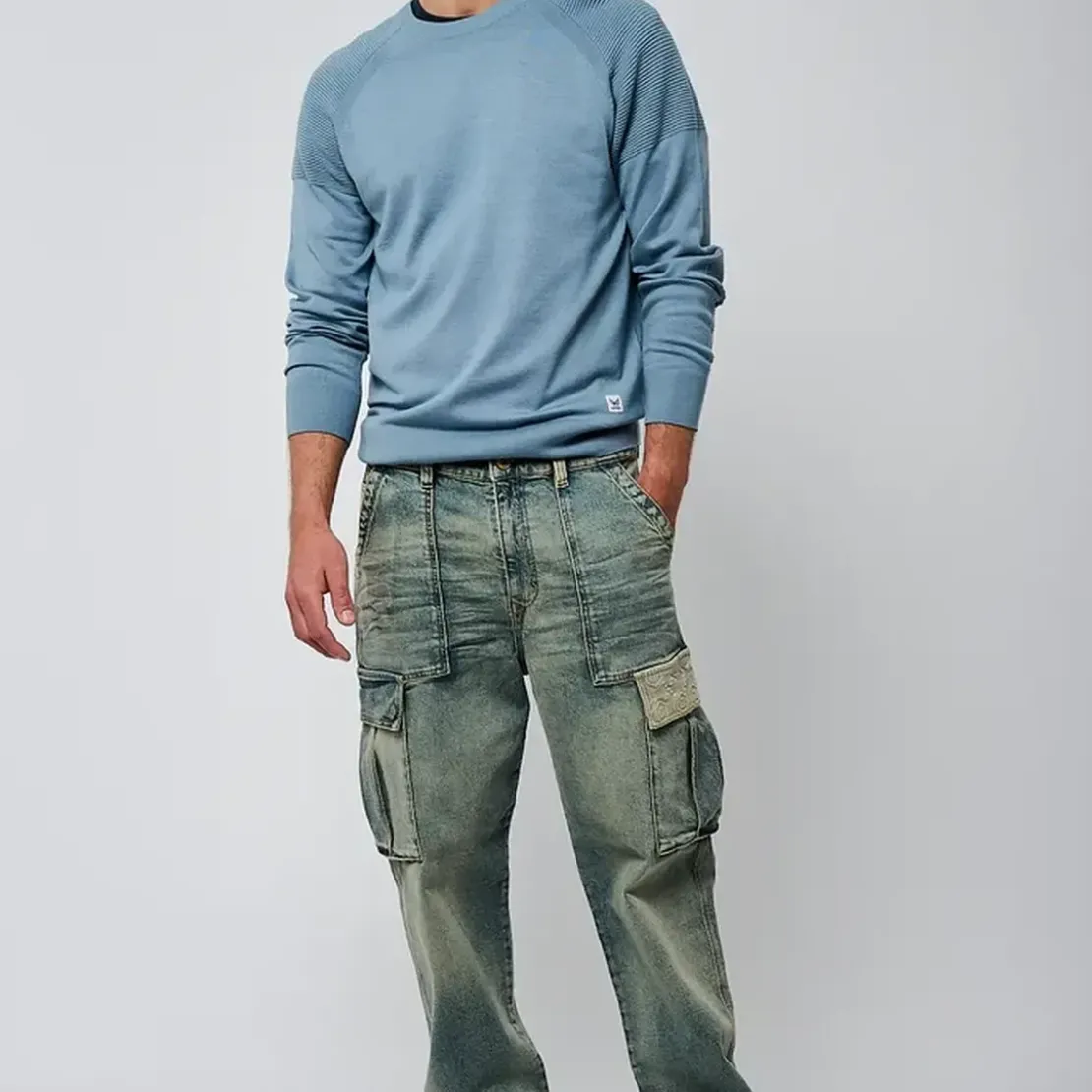 KaporalPull en viscose LAYER Sky bleu ciel