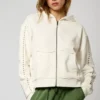 KaporalSweat à capuche zippé VITRA blanc en coton