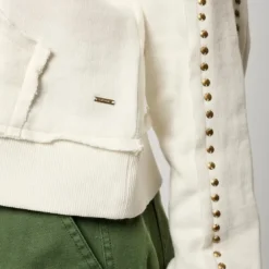 KaporalSweat à capuche zippé VITRA blanc en coton
