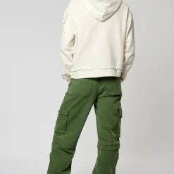 KaporalSweat à capuche zippé VITRA blanc en coton