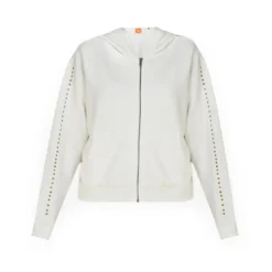 KaporalSweat à capuche zippé VITRA blanc en coton