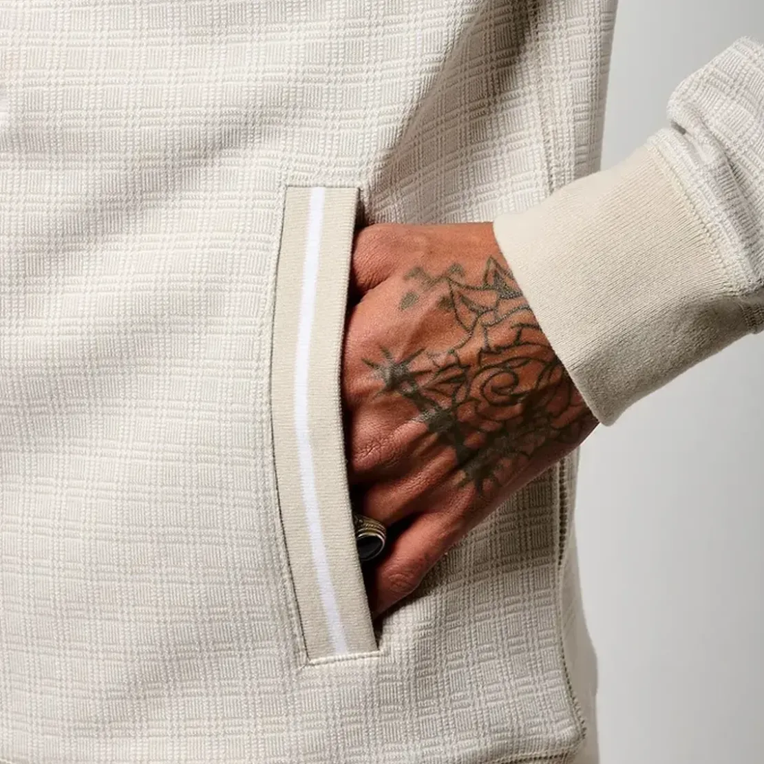 KaporalSweat Zippe LENZO Craie écru