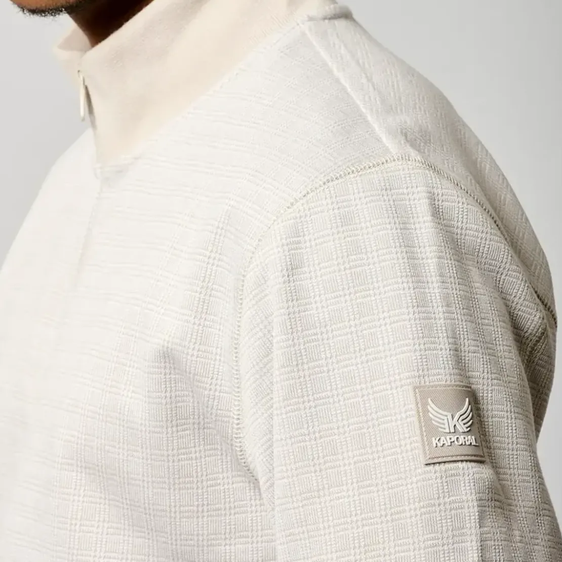 KaporalSweat Zippe LENZO Craie écru