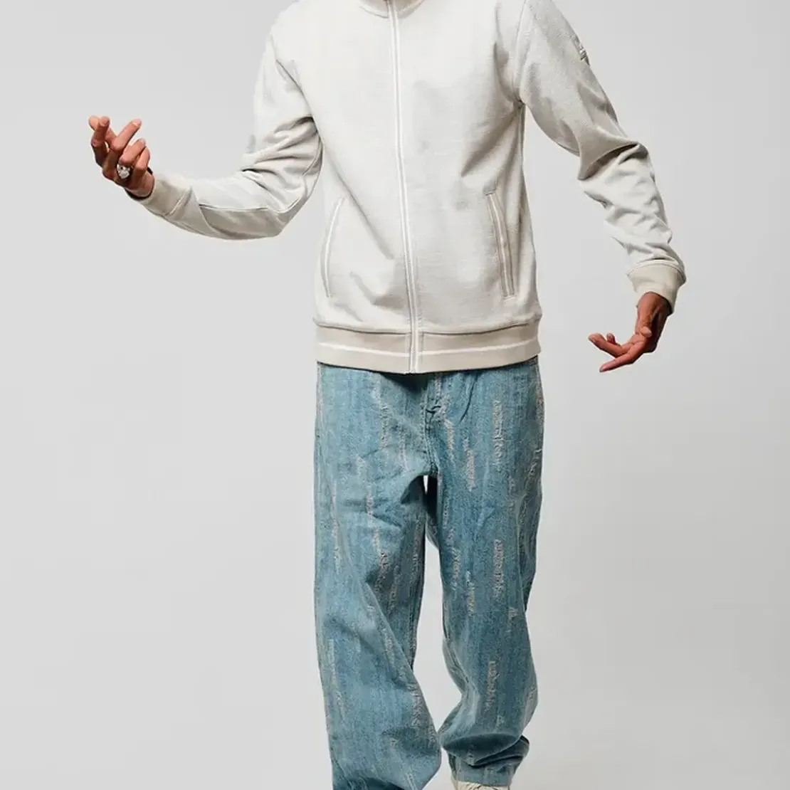 KaporalSweat Zippe LENZO Craie écru