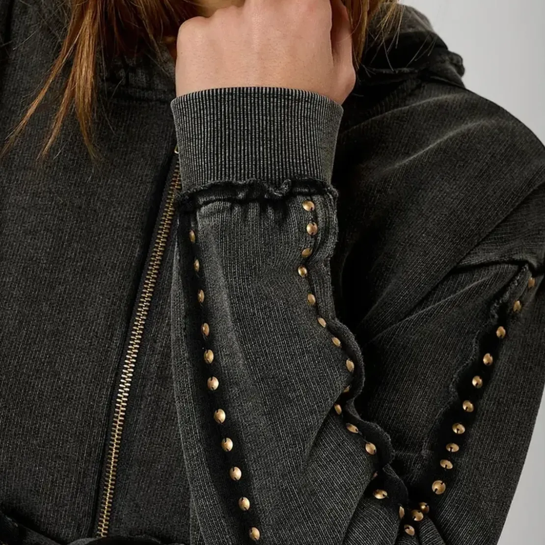 KaporalSweat zippé VITRA noir en coton