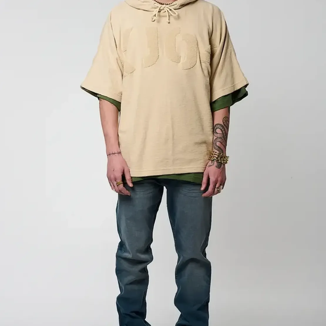 KaporalTee Shirt Manches Courtes en coton BATIS Craie écru
