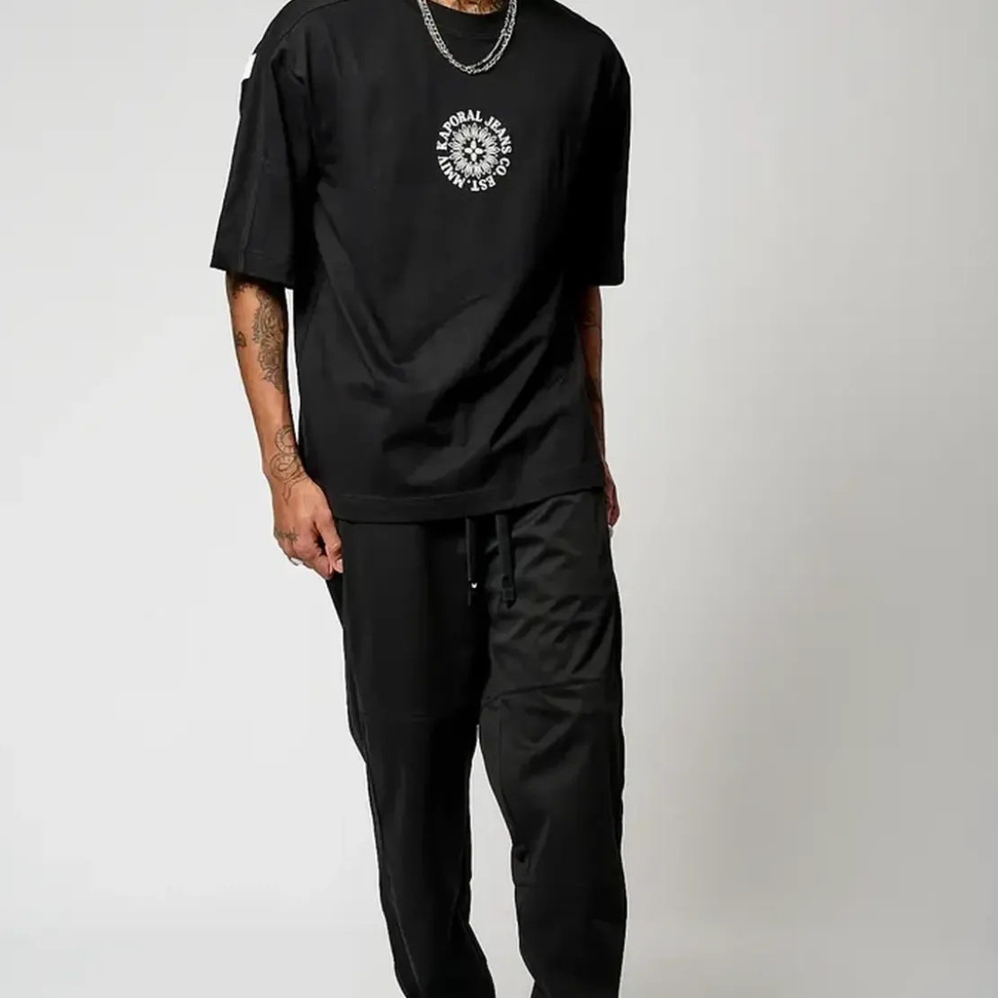 KaporalTee Shirt Manches Courtes en coton TAZ Black noir