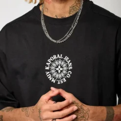 KaporalTee Shirt Manches Courtes en coton TAZ Black noir