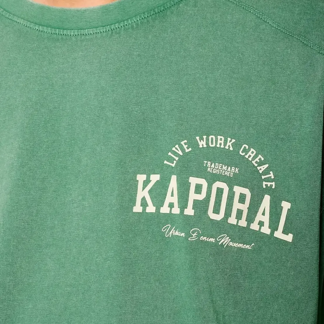KaporalTee Shirt Manches Courtes en coton JOEY Green vert