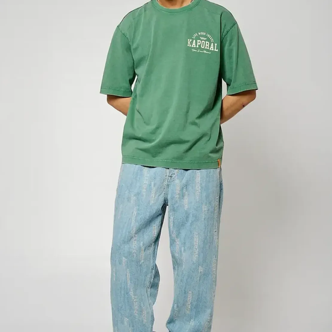 KaporalTee Shirt Manches Courtes en coton JOEY Green vert