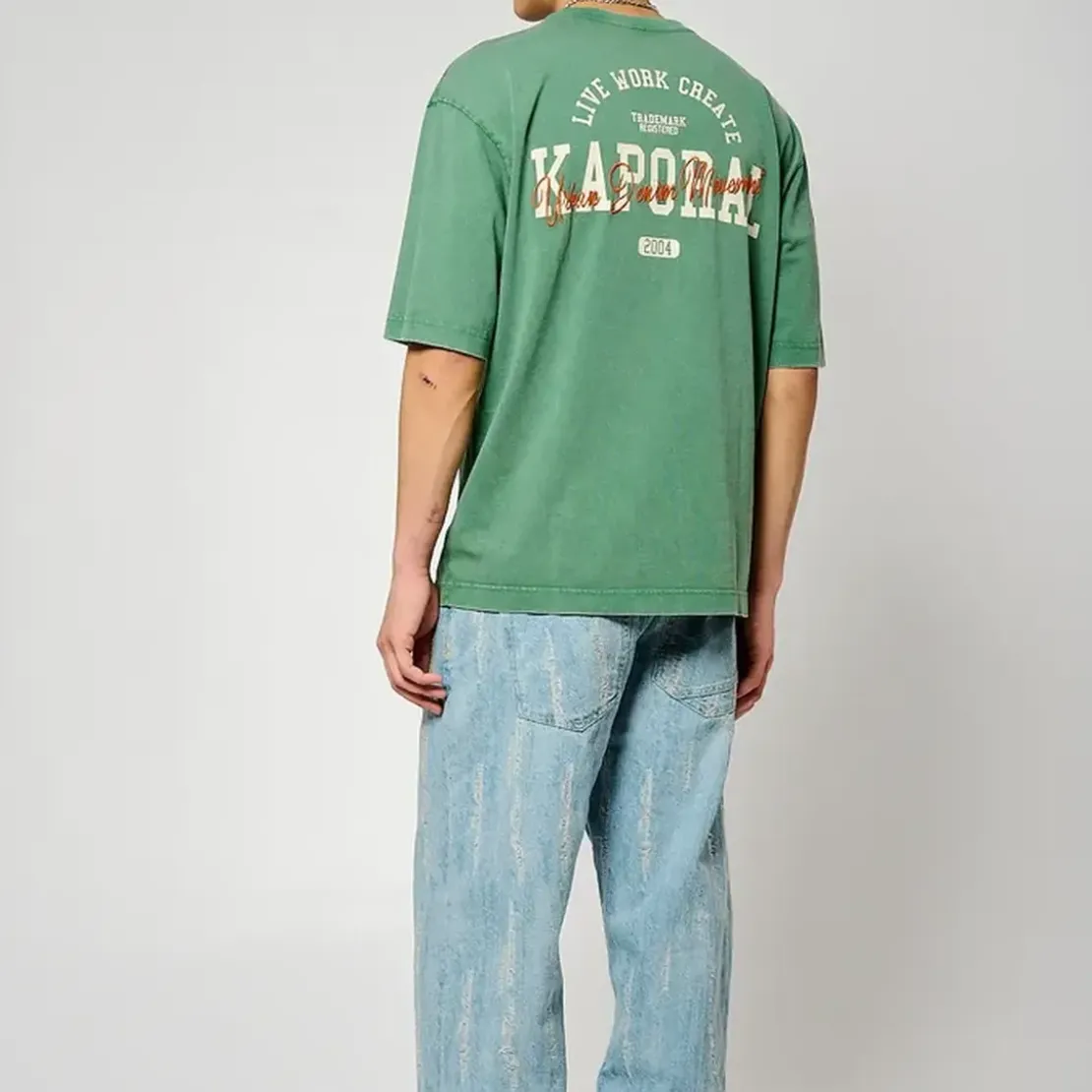 KaporalTee Shirt Manches Courtes en coton JOEY Green vert
