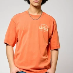 KaporalTee Shirt Manches Courtes en coton JOEY Orange