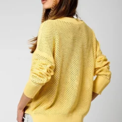 KaporalTee Shirt Manches Longues LEORE jaune en viscose