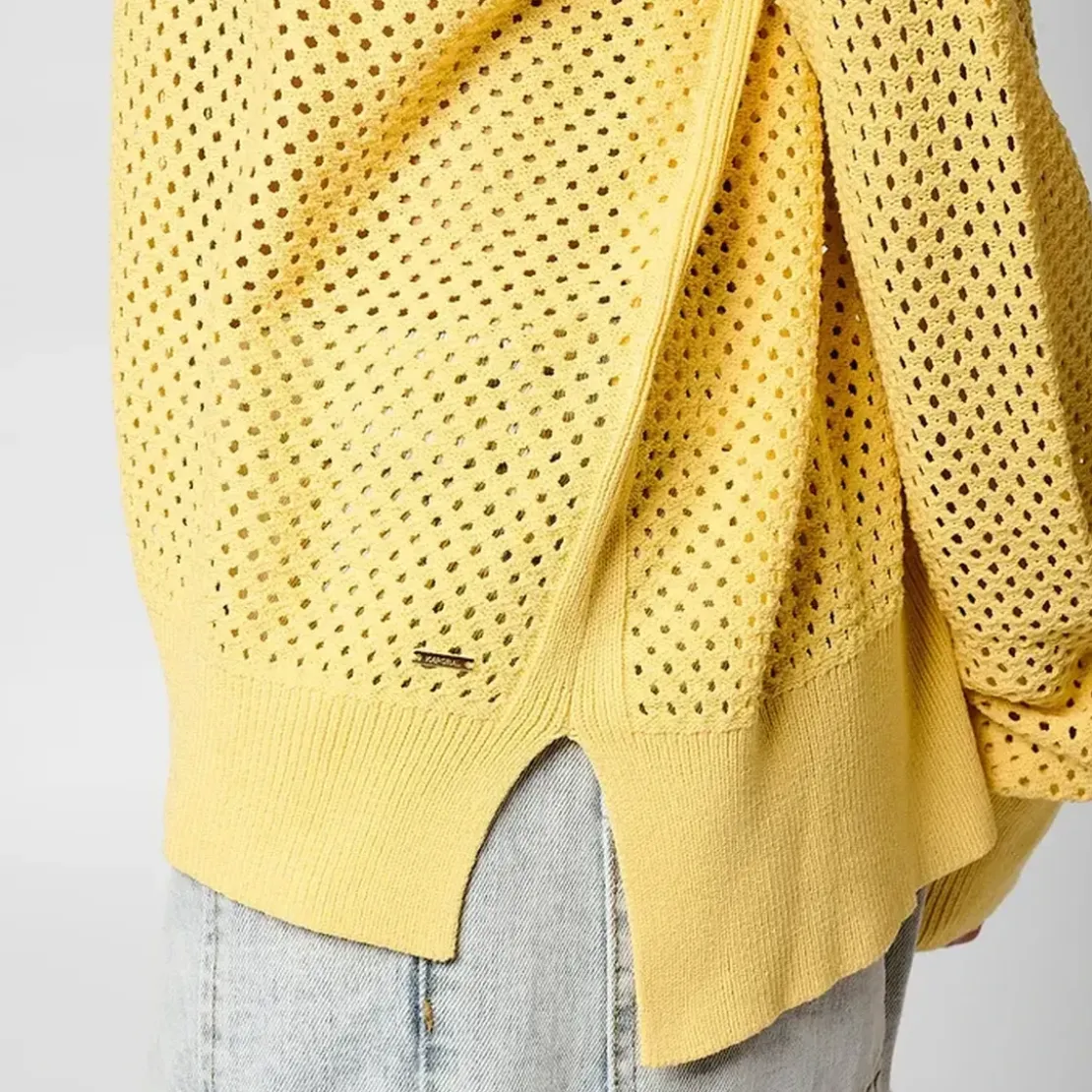 KaporalTee Shirt Manches Longues LEORE jaune en viscose