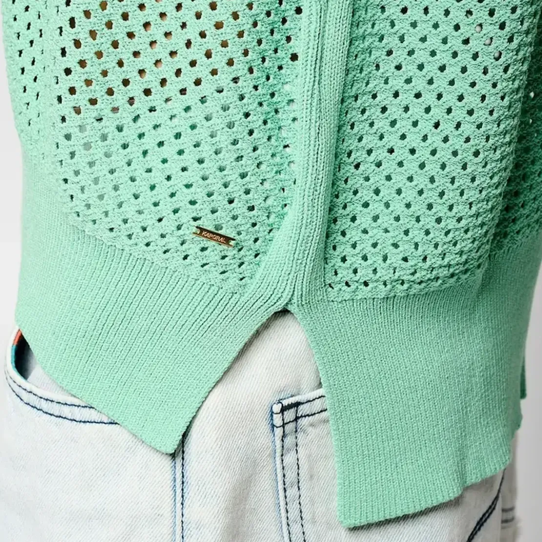 KaporalTee Shirt Manches Longues LEORE menthe en viscose