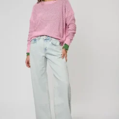 KaporalT-shirt ajouré rose Femme LEORE violet en coton
