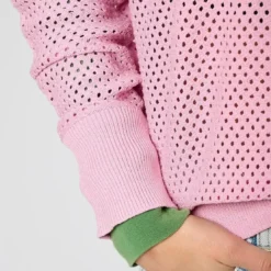 KaporalT-shirt ajouré rose Femme LEORE violet en coton