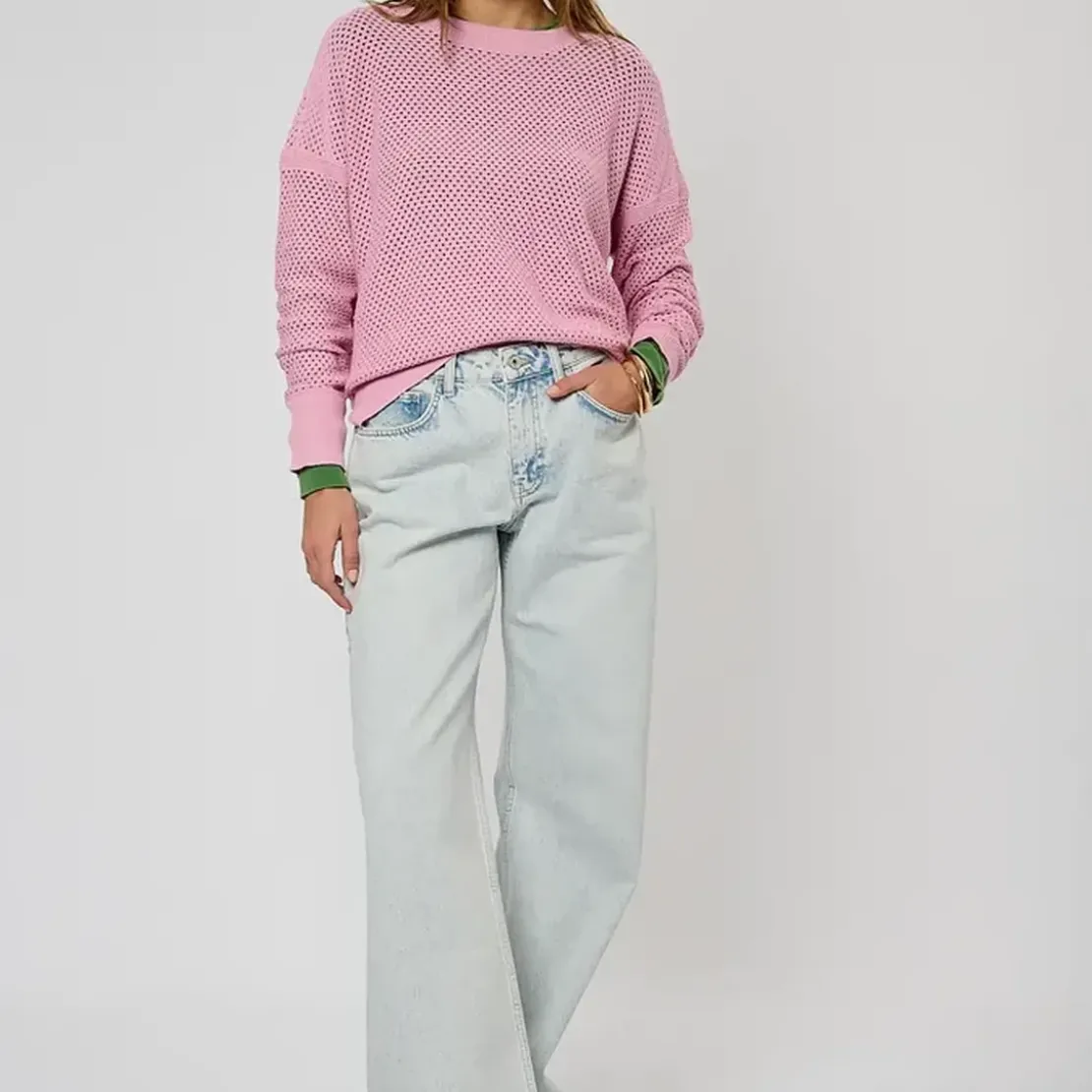 KaporalT-shirt ajouré rose Femme LEORE violet en coton